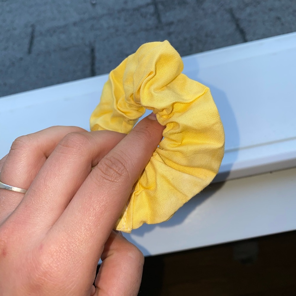 Handmade Yellow Scrunchie